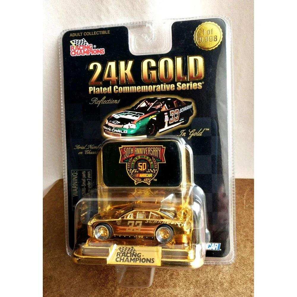 1998 Racing Champions NASCAR CHEVROLET MONTE CARLO Kenny Schrader 33 24K GOLD